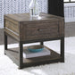 Johurst - Grayish Brown - Rectangular End Table