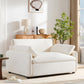 Modern Single Chenille Sofa with Extra-Wide 42.5-Inch Seat, Comfortable Armchair for Bedroom and Living Room, 50" L x 43" W x 34" H, White