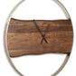 Panchali - Wall Clock - Brown / Silver Finish