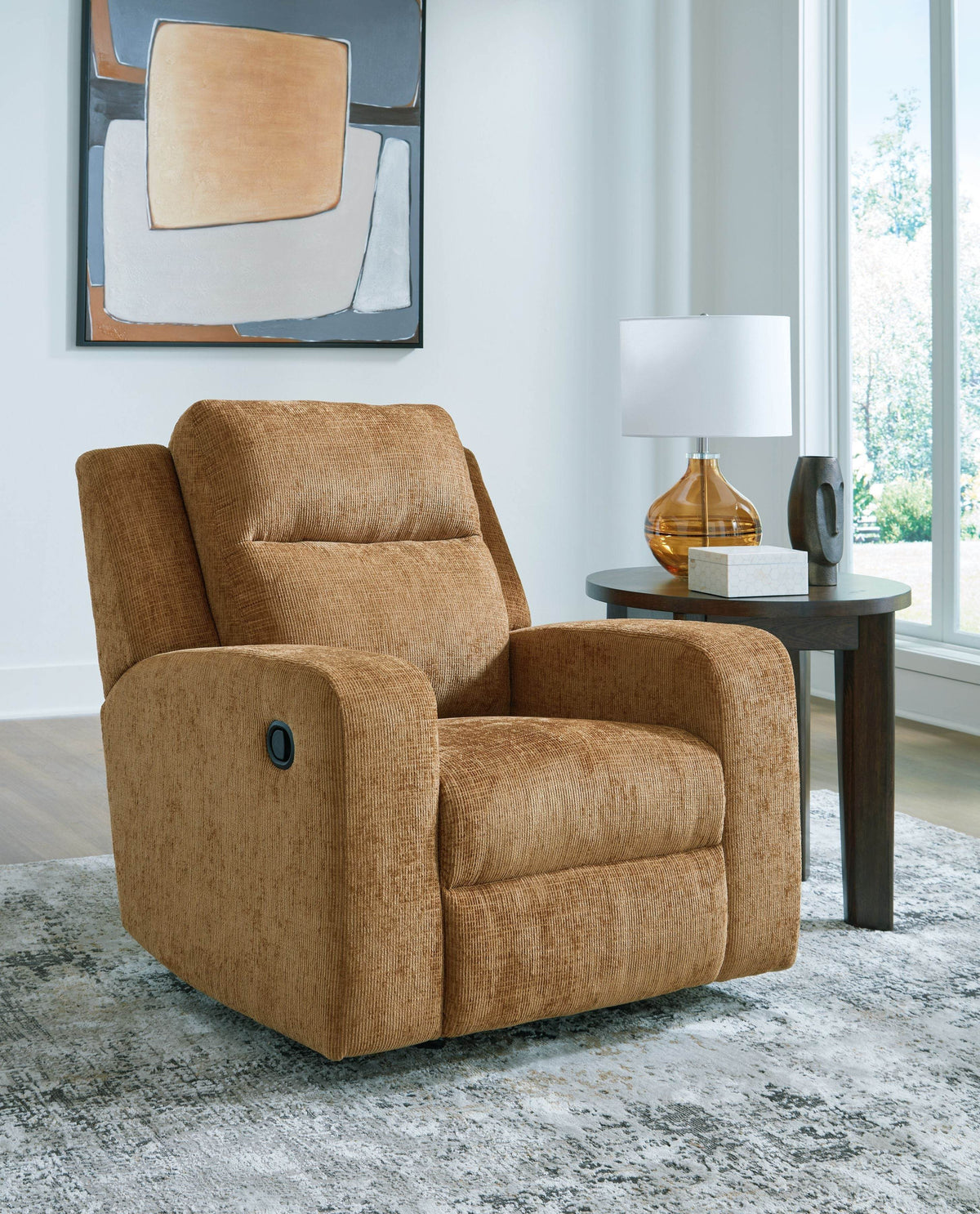 Kanlow - Honey - Rocker Recliner - Fabric - Forward Furniture