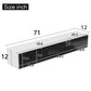 High-Gloss TV Stand with Colour-Changing LED Lighting and Versatile Mounting Options, Easy to Install, 71" L x 12" W x 12" H, Black+White