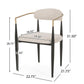 Set of 2 Modern Dining Chairs with Iron Frame and Gold Accent, Dining Seats for Ultimate Comfort and Style, 23" L x 22" W x 31.5" H, Beige