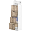 4-Drawer Farmhouse Filing Cabinet with Lock - White