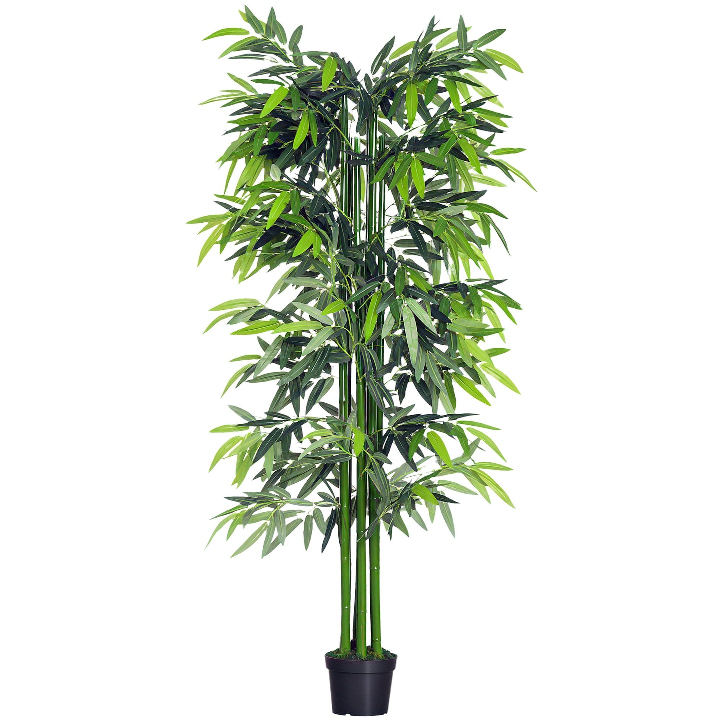 6FT Artificial Bamboo Tree Fake Decorative Plant with Nursery Pot for Indoor Décor