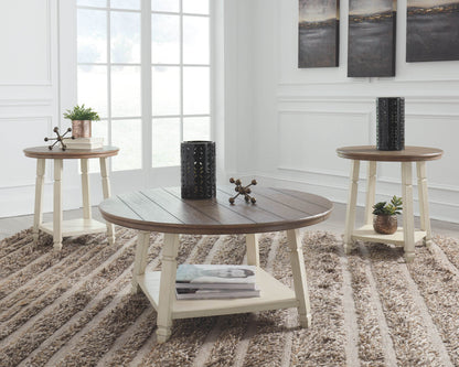 Bolanbrook - White / Brown / Beige - Occasional Table Set (Set of 3) - Forward Furniture