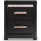 Shoralli - Two Drawer Night Stand - Black