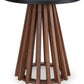 Kallari - Round End Table - Warm Brown / Black