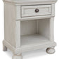 Robbinsdale - Antique White - One Drawer Night Stand