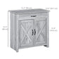 Farmhouse Sideboard Buffet with Barn Doors - Grey