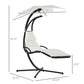 Swing Chaise with Stand Floating Chaise Lounge Cream White