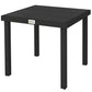 Patio Dining Table for 4, Square Aluminum Outdoor Table for Garden Lawn Backyard, Black