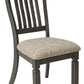 Tyler - Black / Grayish Brown - Dining Uph Side Chair (Set of 2) - Slatback