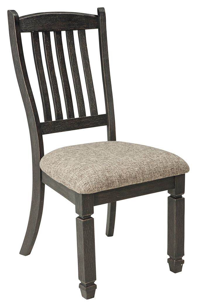 Tyler Creek - Black / Grayish Brown - Dining UPH Side Chair (Set of 2) - Slatback