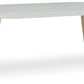 Seton Creek - White - Oval Dining Table With Umb Opt