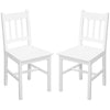 Slat Back Dining Chairs Set of 2 - White