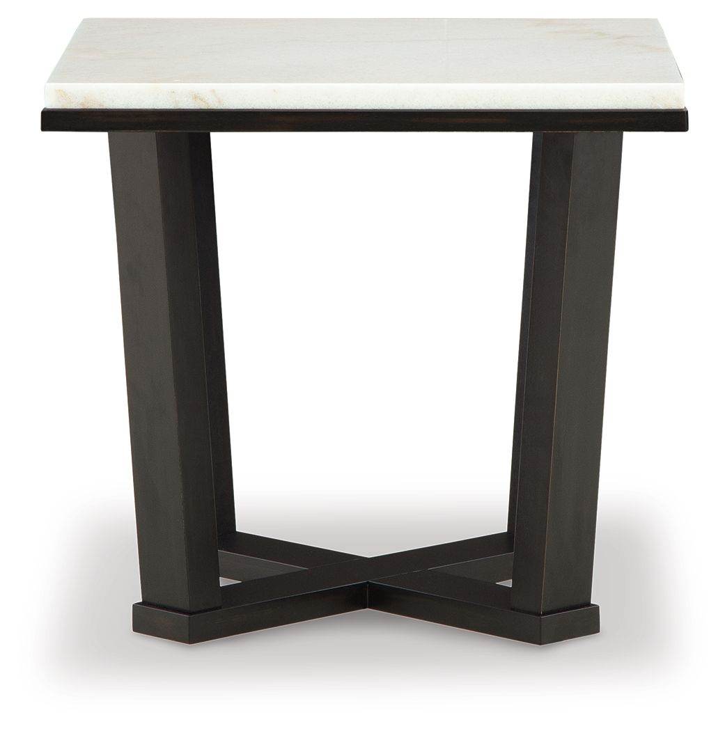 Fostead - White / Espresso - Square End Table - Forward Furniture
