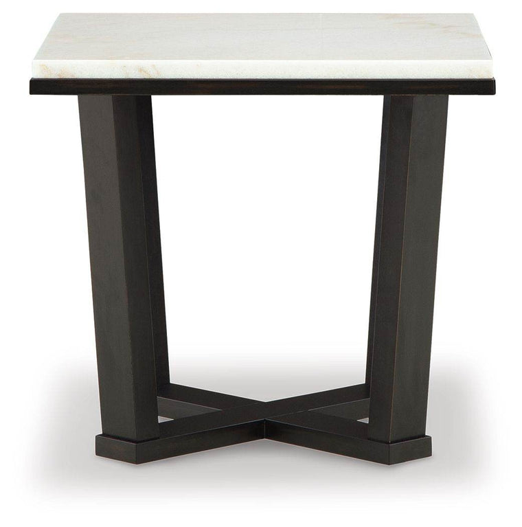 Fostead - White / Espresso - Square End Table - Forward Furniture