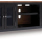 Wildenauer - Brown / Black - XL TV Stand With Fireplace Option