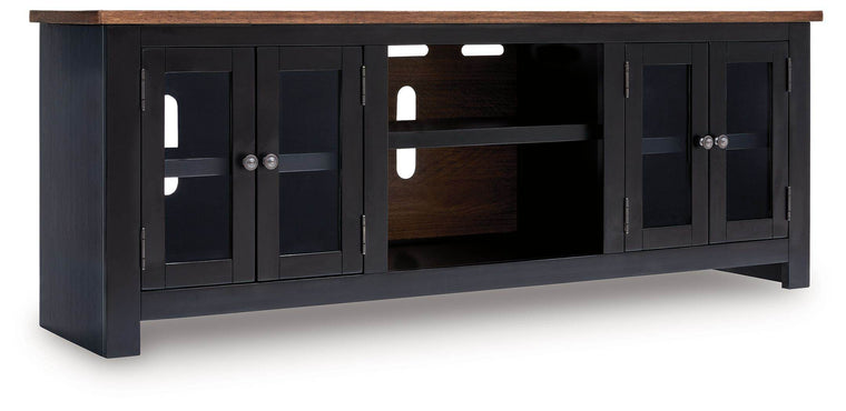 Wildenauer - Brown / Black - XL TV Stand With Fireplace Option - Forward Furniture
