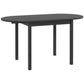 Solid Wood Kitchen Table, Drop Leaf Tables for Small Spaces, Folding Dining Table, Black