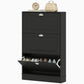 Shoe Cabinet with 3 Flip Drawers, Narrow Shoe Storage Cabinet, Holds 12 Pairs for Entryway, Hallway, Black