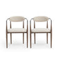 Set of 2 Modern Dining Chairs with Iron Frame and Gold Accent, Dining Seats for Ultimate Comfort and Style, 23" L x 22" W x 31.5" H, Beige+Black