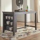 Caitbrook - Gray - Rectangular Dining Room Counter Table