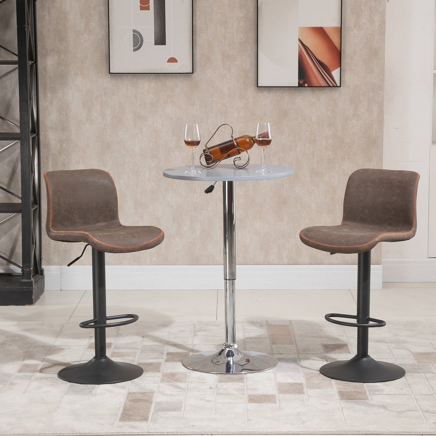 Swivel Counter-Height Bar Stools Set of 2 - Brown