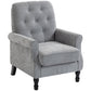 Mid-Century Armchair with Spring Cushion - Grey