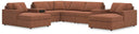 8 Pc. Double Chaise Sectional With Audio And Storage Consoles