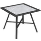Small Outdoor Side Table, Patio Side Table with SPC Tabletop for Garden, Patio, Lawn, Grey