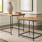 Drezmoore - Light Brown / Black - Nesting End Tables (Set of 2)