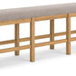 Havonplane - Brown - XL Counter Height Upholstered Dining Bench