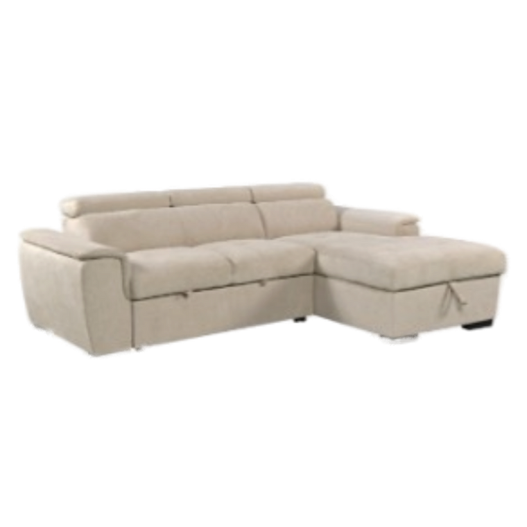 Jordan Sleeper Sectional with Storage - linen beige