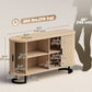55" Fluted Sideboard with Sliding Doors - Natural