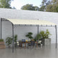 10' x 13' Backyard Pergola with UV30+ Protection Canopy and Steel Frame for Porch, Patio, Deck, Cream White
