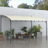 10' x 13' Backyard Pergola with UV30+ Protection Canopy and Steel Frame for Porch, Patio, Deck, Cream White