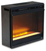 Entertainment Accessories - Fireplace Insert Glass/Stone - Black