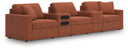 5 Pc. Sectional With Audio System And With Storage Console