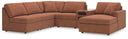 6 Pc. Sectional With Raf Corner Chaise And Audio Console