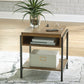 Fridley - Brown / Black - Rectangular End Table