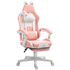 Racing Gaming Chair with Footrest - Pink