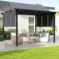 Metal Pergola, Outdoor Pergola with Retractable Canopy, for Garden, Patio, Backyard, Deck