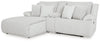 Top Tier - 3-Piece Reclining Sectional Sofa Laf Press Back Chaise - Fabric - Alloy