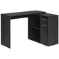 180° Rotating Home Office Corner Desk Storage Shelf Cabinet Black