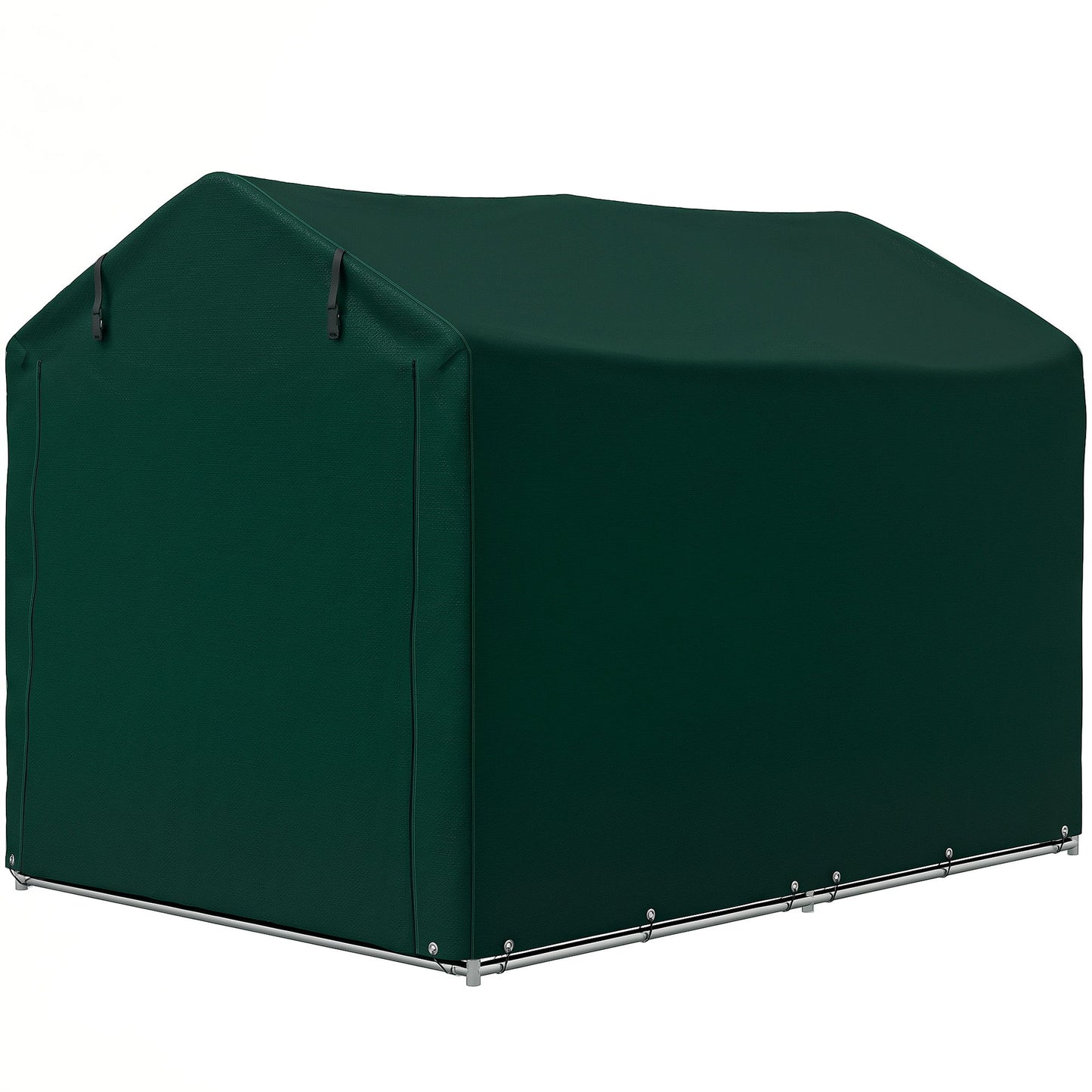 Outdoor Storage Shed, UV Resistant Bike Tent with Roll-up Zipper Door, Portable Shed for Bike, Motorcycle, Dark Green