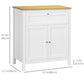 Sideboard Buffet Cabinet with Drawer and Doors - White