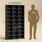 Media Storage Cabinet, 9-Tier DVD Shelf with 21 Adjustable Shelves, Holds 835 CDs, 500 DVDs or 640 Blu-rays, Black