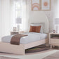 Wistenpine - Twin Upholstered Panel Bed - Blush