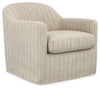 Valwick - Swivel Accent Chair - Cream / Brown